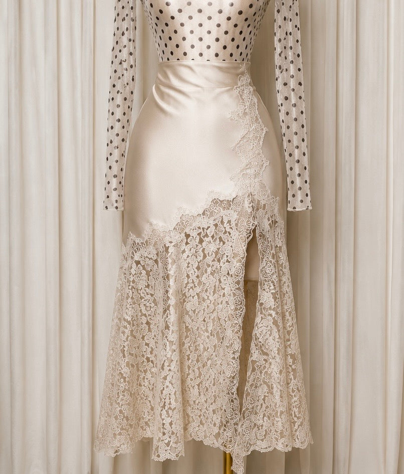 Ivory Lace Skirt