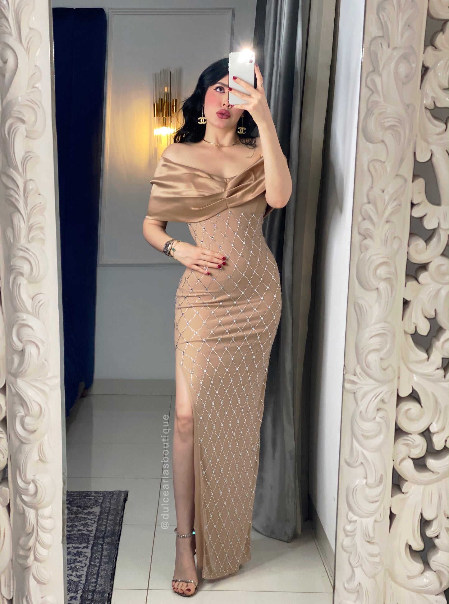 Golden Crystal Elegance Gown