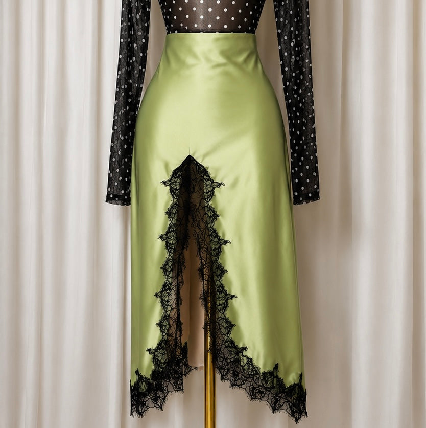 Sage Lace Skirt