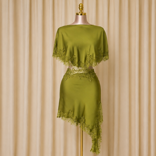 Olive Lace Whisper Dress