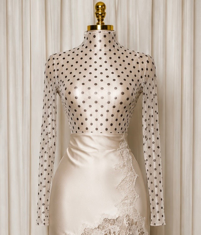 Polka Dot Sheer Top