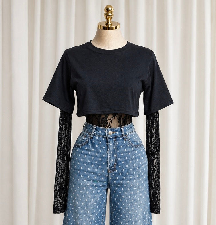 Lace Layer Crop Top